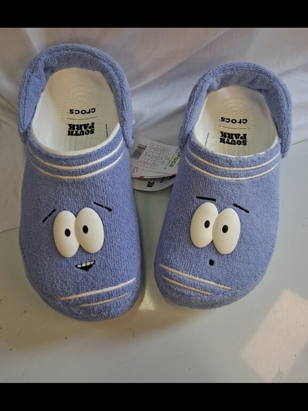 CROCS Light Blue South Park Towelie  Clog with Character Eyes